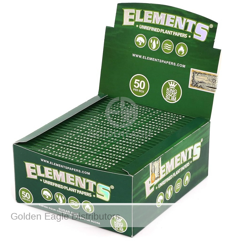 Elements Green Paper King Size Slim 50er Box